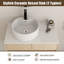 Ensemble de meuble-lavabo mural simple 32 po avec plateau en céramique Zephric-1167546196-1167546198