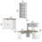 Ozro L-Shape Credenza Desk with Hutch-393286546