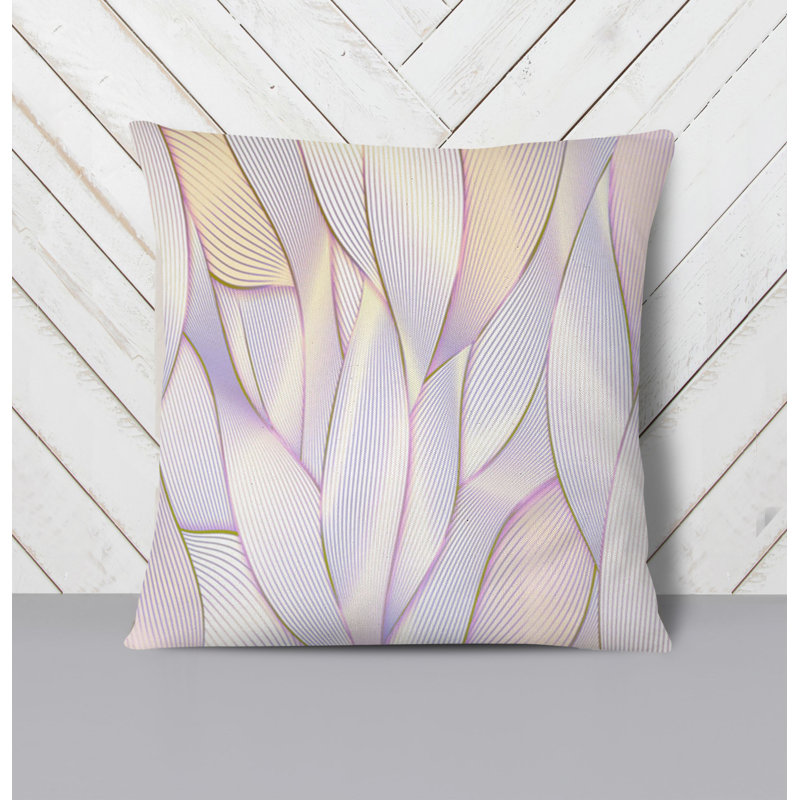 Throw Pillow With Insert, 16"H x 16"W, Purple Floral 1