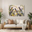 «Birds Violaceous Euphonia», art mural en métal beige-395307750
