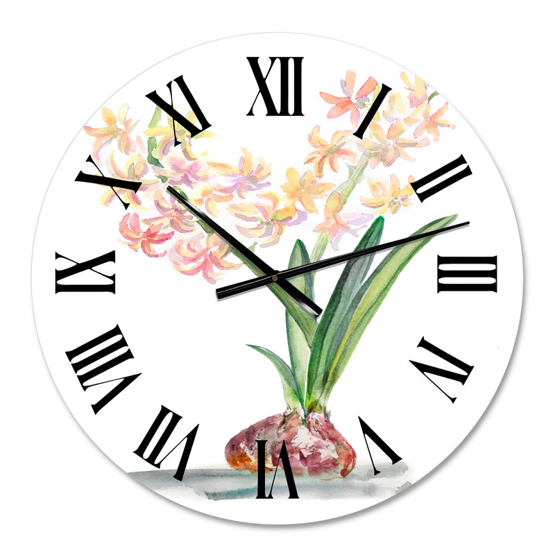 Blacoming Hyacinth In Spring - Horloge murale traditionnelle, Moyen