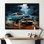 «Abstract Car Vintage Vitality» sur impression sur toile