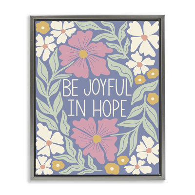 Art floral sur toile, "Be Joyful In Hope", par Taylor Shannon Designs