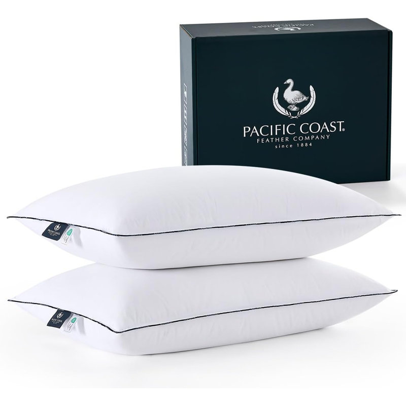  Oreiller de lit en duvet d'oie blanche Pacific Coast, 2, Standard