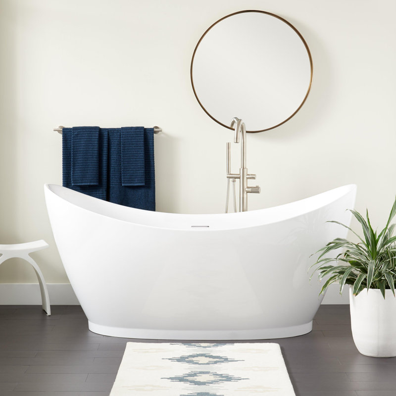 69" Torben Acrylic Freestanding Tub, White
