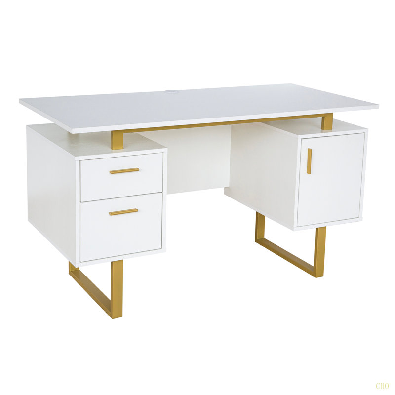 Bureau pour bureau avec tiroirs et rangement