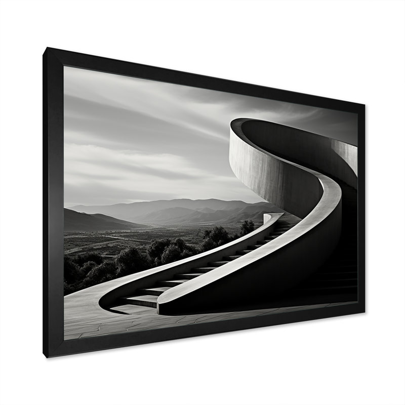Serpentine Solitude, impression sur toile, Cadre simple noir, H 24 po x l 32 po x P 1 po