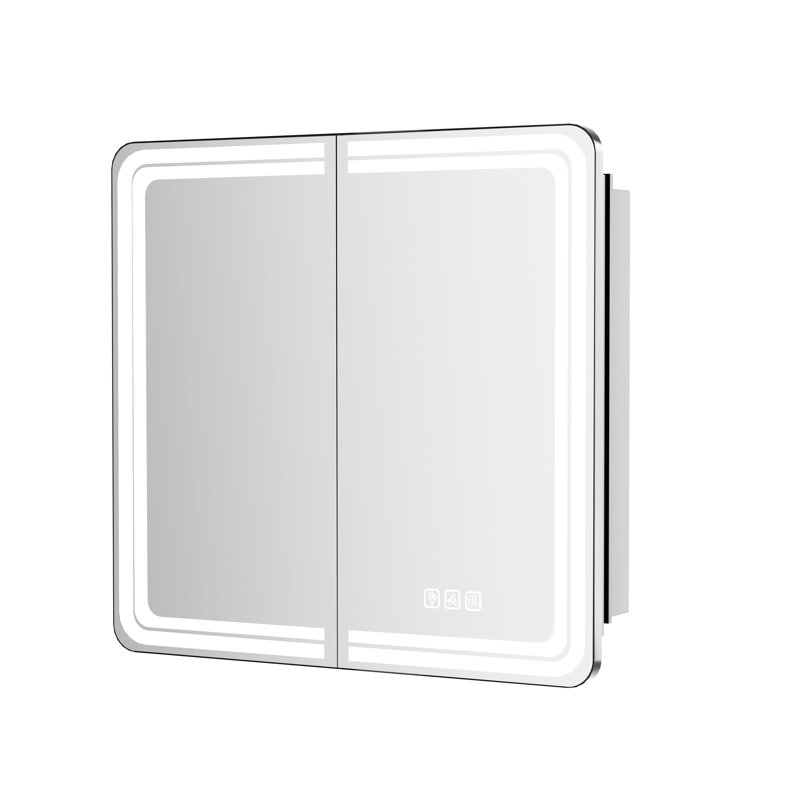 Surface and Recessed Medicine Cabinet, H 32 po x l 36 po, Argent