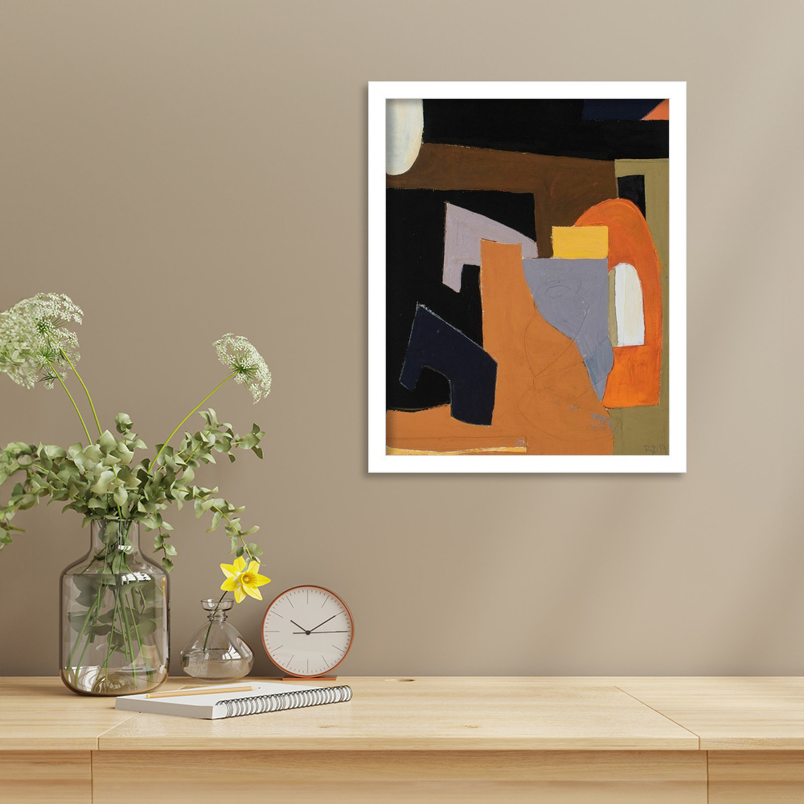 Solano "The Olive Press Room" Print, White, 17" H x 14" W