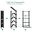 Support de rangement pliable en métal robuste à 5 niveaux avec roulettes, organisateur mobile pour le garage, la cuisine et le salon
