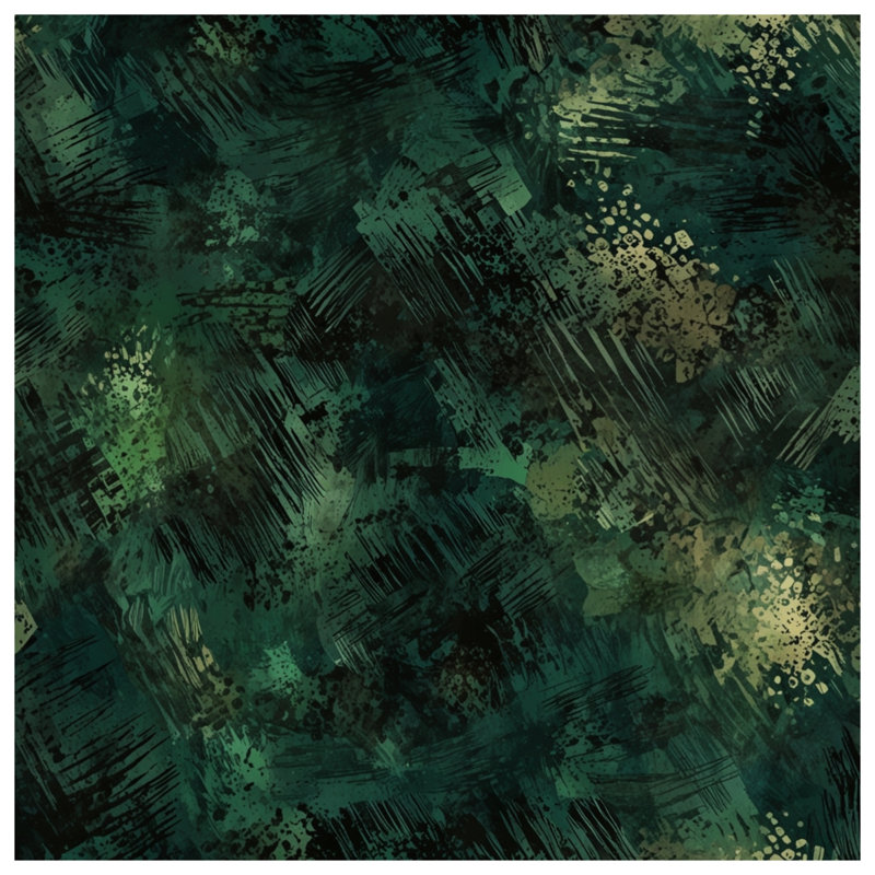 Édredon à texture abstraite vert foncé, Twin