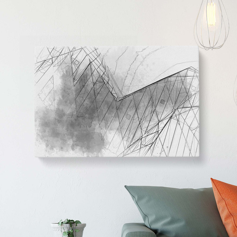 Architecture Sketch Vol.6 In Abstract - Wrapped Canvas Painting, 50cm H x 76cm W x 3cm D