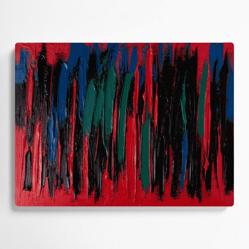 «Neo Expressionism 6», art mural en métal noir, H 20 po x l 30 po