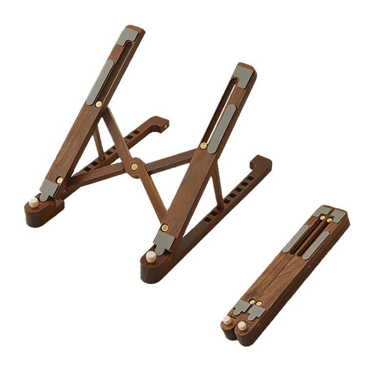 Porte-bloc-notes en bois manufacturé Mekael, Brun