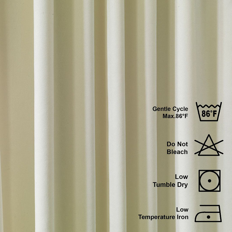 Solid Room Room Darkening Tab top Curtain Panels, Ecru/Cream, 52" W x 144" L