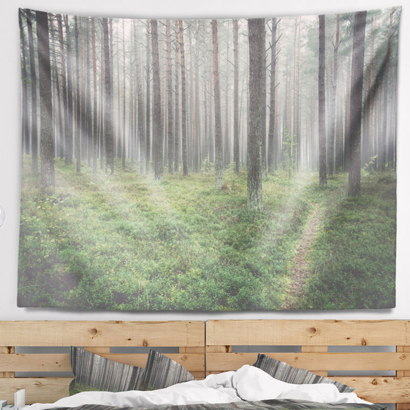 Tapisserie «Foggy Dense Forest», H 50 po x l 60 po