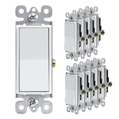Tamper Resistant Single Pole Rocker Light Switch