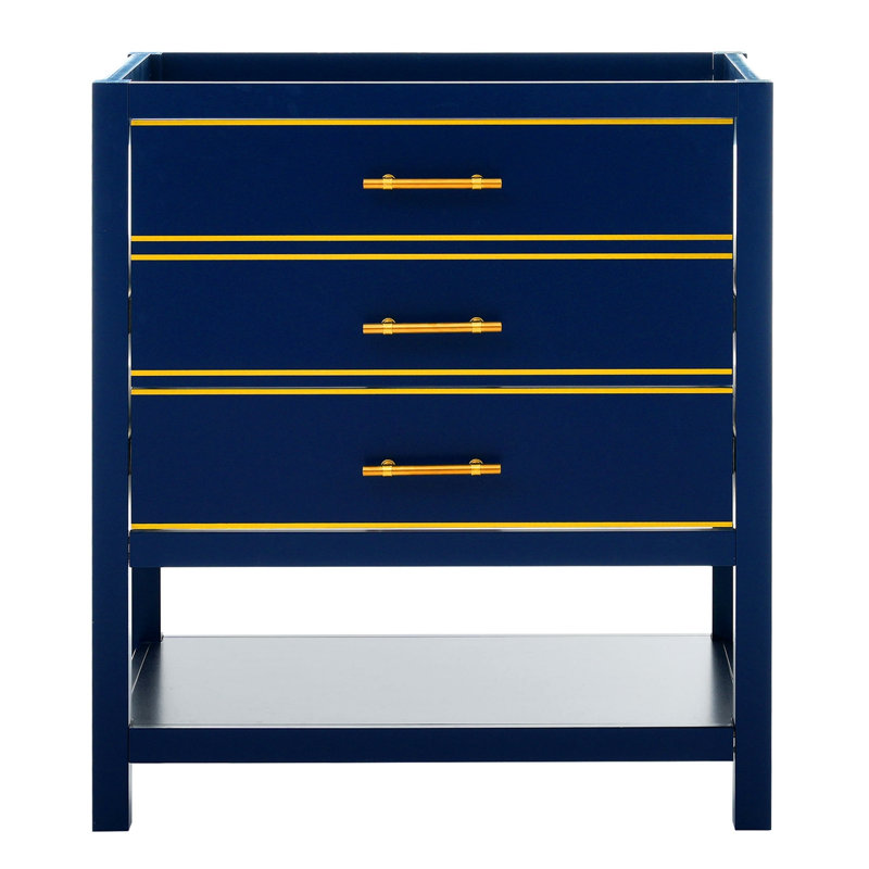 [Cabinet seulement] Meuble-lavabo (lavabo non inclus), Bleu