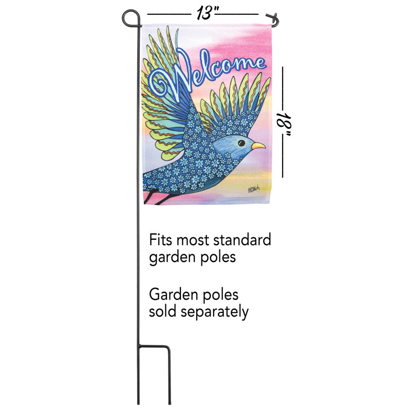Drapeau de jardin en polyester 18 po x 13 po Donko