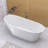 Acrylic Freestanding  White Soaking Bathtub 67'' x 29.5'' Single Slipper Stand Alone Tub  with Side Drain