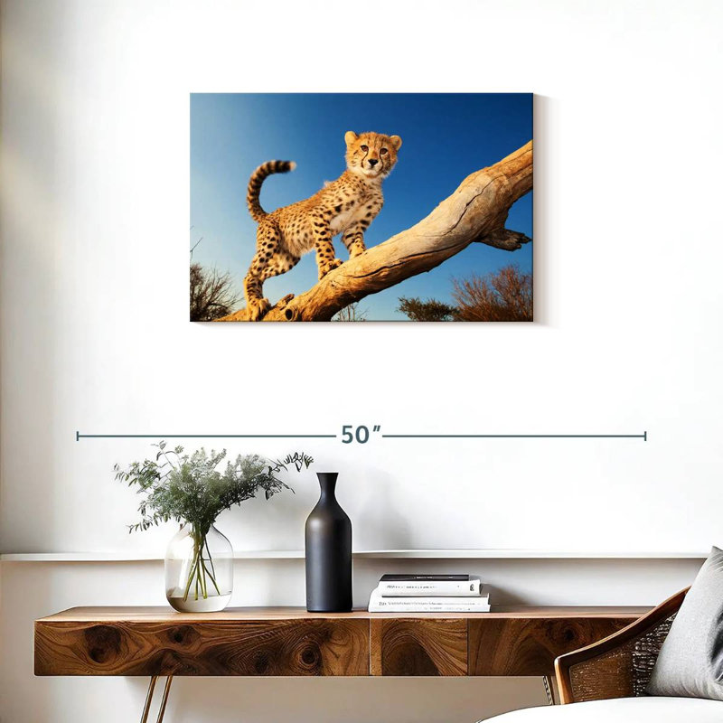 Brampt Cheetah Cub, 20" H x 30" W