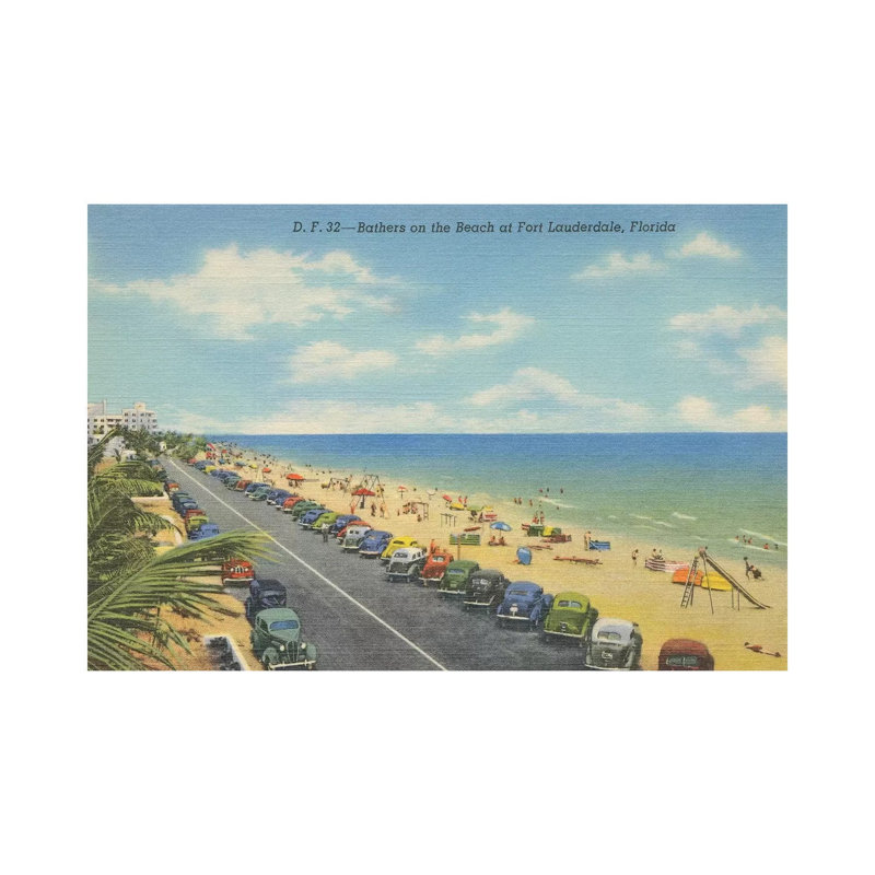 Beach Postcard II 1 Piece Wrapped Canvas Wall Art, 101.6 cm H x 66.04 cm W x 3.175 cm D