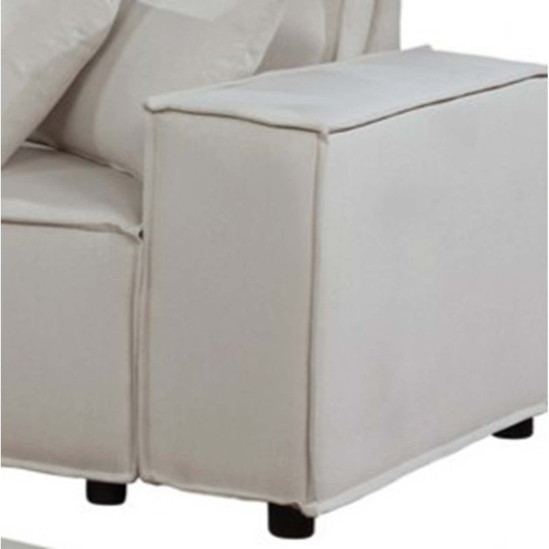 Canapé modulaire moderne avec repose-pieds, Beige