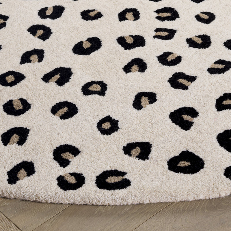 Fifth Avenue Hand Tufted Wool; Cotton Animal Print Indoor Rug, Round 6'