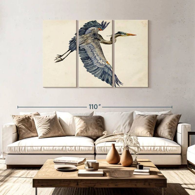 Brampt Blue Heron Rendering IV, 48" H x 74" W
