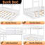 Simple Sturdy Bunk Bed with Ladder and Guardrails-183997053
