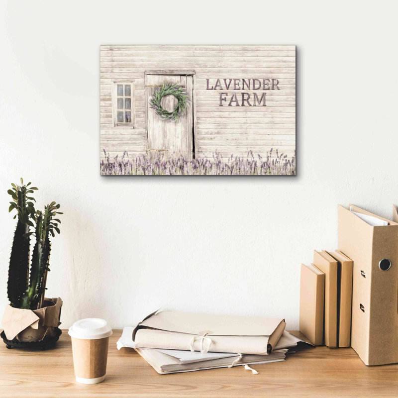 Epic Graffiti 'Lavender Farm' By Lori Deiter, Canv Lavender Farm by Lori Deiter - Wrapped Canvas Print