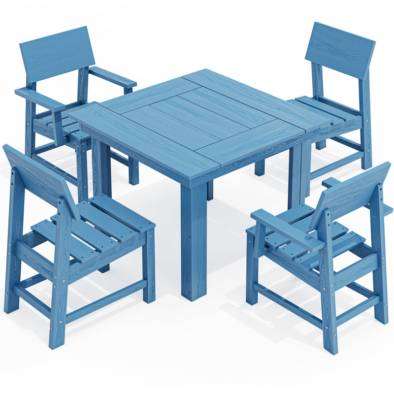 Ensemble repas pour 4 personnes Casundra Square, Bleu marine