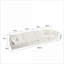 Canapés modulaires | Canapé modulaire moderne en U, méridienne réversible, 2 repose-pieds supplémentaires pour le cinéma maison de salon | Blanc | Chenille-1645742272