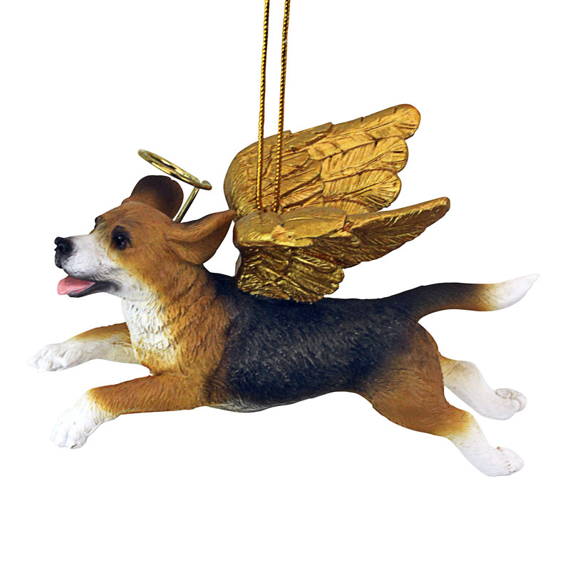 Beagle Dog Angel Holiday Ornament