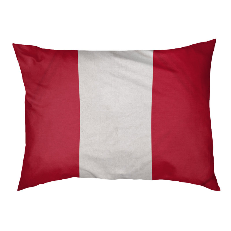 Coussin Designer, Moyen (L 30 po x l 40 po), Rouge / blanc