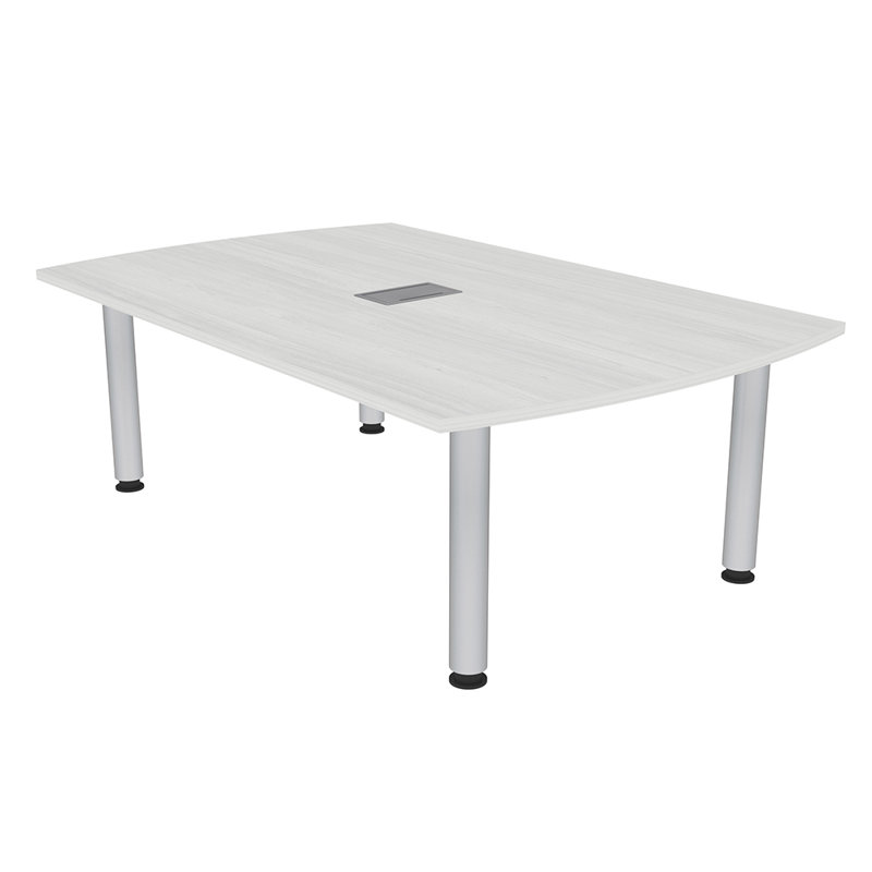 Table de conférence Arc, Cyprès blanc, Argent argent, L 72 po x l 48 po