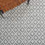 Tapis ivoire / vert en laine tissé à la main Tamworth-1136943405