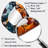 Thad Angelite Spiritual Stones Healing Energy II - Spiritual Stone Irregular Shape Mirror, Orange Asymmetrical Unique Wall Mirror, Printed Metal Art-538166045