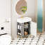 Meuble-lavabo à tablettes ouvertes 21,6 po avec lavabo en céramique et porte à fermeture douce-593205633