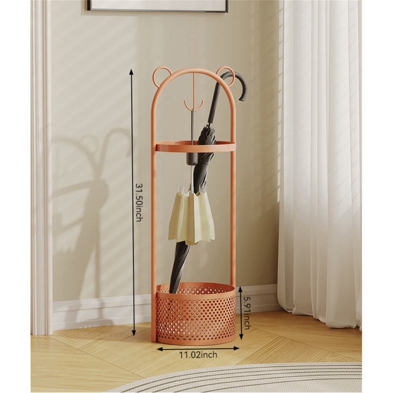 Metal Freestanding Umbrella Stand, Orange