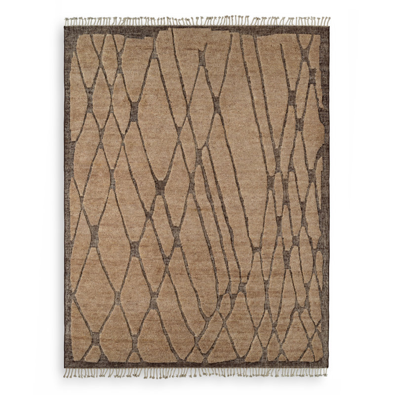 Rug Coralie Brown Beige, Rectangle 9'8" x 13'12"