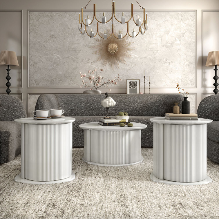 Ciane 3-Piece Coffee Table And 2 End Tables Set