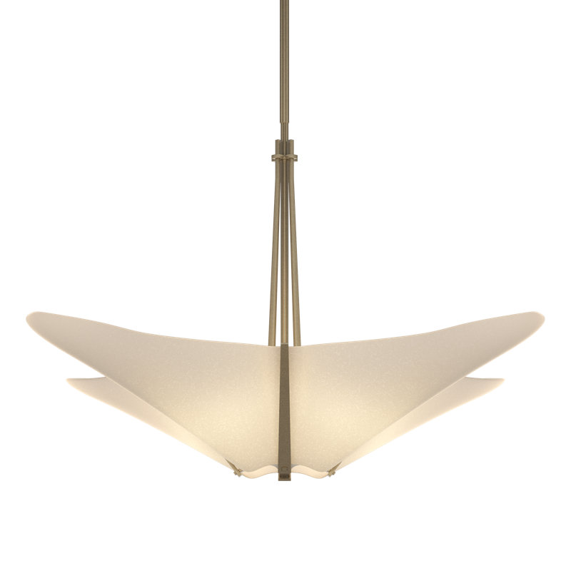 Kirigami 4 - Light Unique/Statement Geometric Pendant, Soft Gold