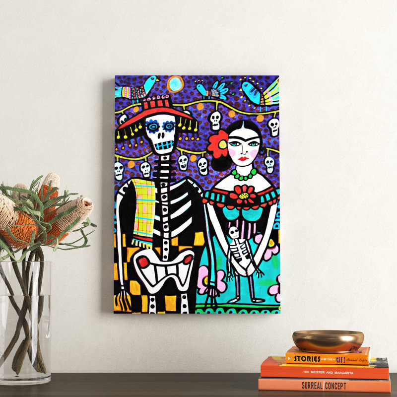 Day Of The Dead Frida by Heather Galler - Wrapped Canvas Painting, 66.04 cm H x 45.72 cm W x 1.91 cm D