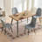 Breakfast Table Set For 4, Rectangular Table Velvet Dining Chair-94997860
