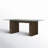 Koenig Glass Top Solid Wood Base Dining Table