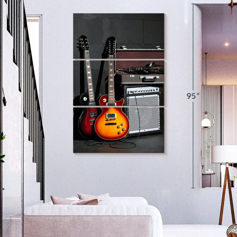 Abarca Musical Instruments And Amplifier, 74" H x 48" W