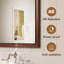 Miroir de salle de bain rectangulaire avec cadre en bois massif, verre trempé-1278509966-1278510003