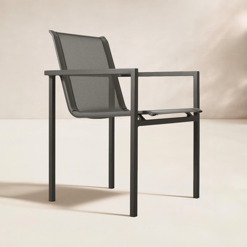 Skiff Outdoor Dining Armchair, Carbon