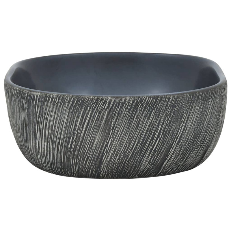 Borough Wharf Vouvant 47mm L x 33mm W Grey Ceramic Oval Sink